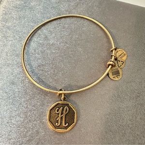 Alex & Ani Initial Charm Bangle